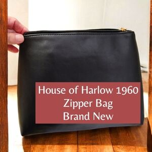 SALE! House of Harlow 1960 Faux Leather Zipper Pouch, Brand New